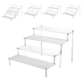 壓克力展示架 30cm 4層, 透明色, 6個