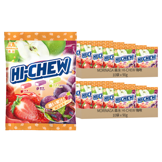 MORINAGA 森永 HI-CHEW 嗨啾 綜合水果軟糖, 90g, 20袋