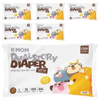 K-MOM 頂級超薄瞬吸玩睡褲/尿布 體驗包 15~18kg, 2XL, 6片