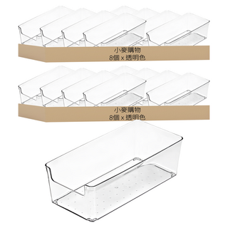 小麥購物 透明抽屜分類長盒 C318 小(19.6 x 9.5 x 6.5cm) 110g, 透明色, 16個