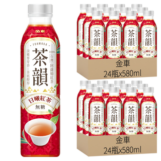 金車 茶韻 日曦紅茶, 580ml, 48瓶
