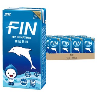 黑松 FIN 補給飲料, 補充水分及電解質, 等滲透壓設計, 低熱量, 24入, 300ml