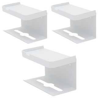 FAmILyLIFE 生活 航太鋁免打孔雙層衛生紙置物架 基本款 A-232-W, 簡約白, 3個