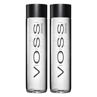 VOSS 芙絲 挪威氣泡礦泉水, 香檳級綿密氣泡 玻璃瓶裝 800ml, 375ml, 2瓶