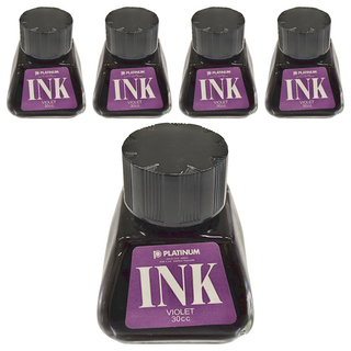 PLATINUM 白金牌 鋼筆專用墨水, 紫色, 5瓶