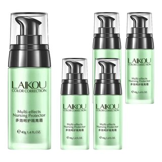 LAIKOU萊蔻 多效呵護隔離霜 40g 隔離提亮膚色 妝前乳, #02 清新綠, 5瓶