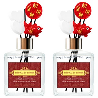 QiMart 迎春納福香氛珪藻擴香瓶, 水麝香, 200ml, 2件