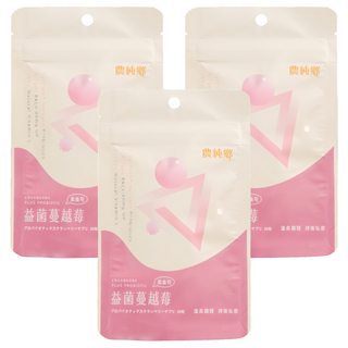 農純鄉 益菌蔓越莓膠囊, 30顆, 0.5g, 3包