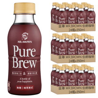 金車 MR.BROWN 伯朗咖啡 Pure Brew 純萃美式, 72瓶, 350ml