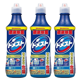 Domestos 多霸道 浴廁除菌清潔劑 日本原裝進口 徹底除菌 去汙 去異味 通排水孔, 500ml, 3瓶