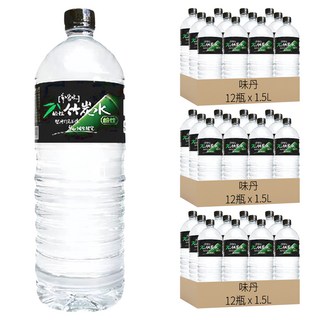味丹 多喝水 鹼性竹炭水, 1.5L, 36瓶