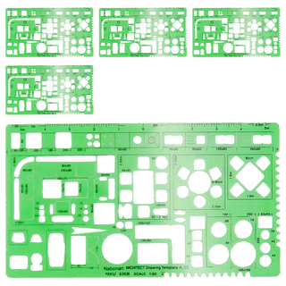 Nationart A50 傢俱板 1:50, 綠色, 5個
