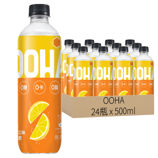 OOHA 氣泡飲 檸檬蜂蜜口味, 500ml, 24瓶