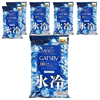 GATSBy 體用抗菌濕巾 極凍冰橙 10張, 70g, 6包