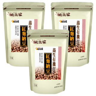 元氣家 養生紅麴納豆, 口感香脆可口，成分天然，健康營養, 200g, 3包
