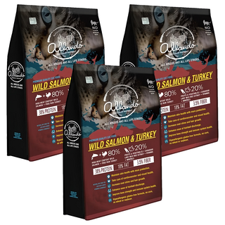 allando 奧藍多 全齡貓 天然無穀貓糧, 野生鮭魚 + 火雞肉, 400g, 3袋