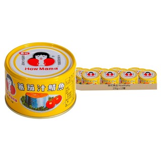東和食品 HowMaMa 蕃茄汁鯖魚罐頭 平二號 黃罐, 230g, 12罐