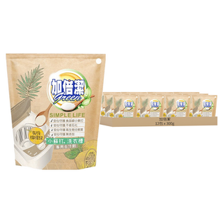 加倍潔 檸檬酸+小蘇打洗衣槽專用去汙劑 安心守護 食品級小蘇打 不含石化 高生物分解度 無添加, 300g, 12包