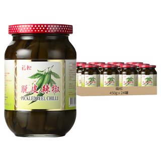 福松 脫皮辣椒, 450g, 24罐