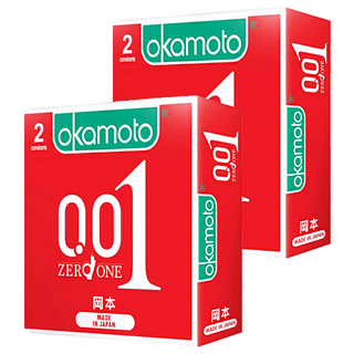 okamoto 岡本 001至尊勁薄保險套 ZERO ONE, 2盒, 2個