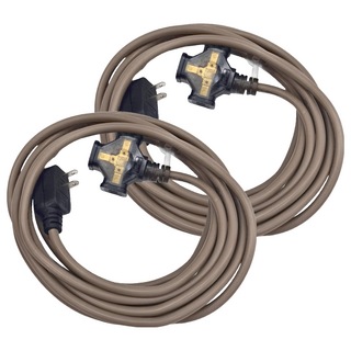 PowerWork 動力工廠 1對3座耐熱動力軟線 CT-2031S, 4.5m, 沙色, 2條