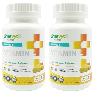 timewell 時光安好 高單位緩釋型維生素C 1000mg, 60錠, 2罐