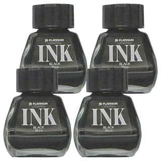 PLATINUM 白金牌 鋼筆專用墨水 INK-400, 黑色, 4瓶