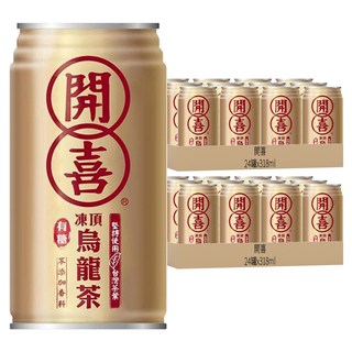 開喜 凍頂烏龍茶 有糖, 318ml, 48罐