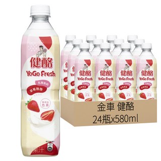 金車 健酪乳酸飲料草莓酪酪口味, 580ml, 24瓶