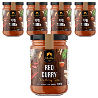 deSIAM 泰式紅咖哩膏, 200g, 5罐