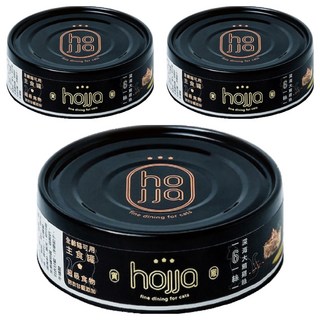 hojja 賀家 毛孩的米其林主食餐肉絲系列 貓用無穀主食罐, 深海大鮪雞絲, 80g, 3罐