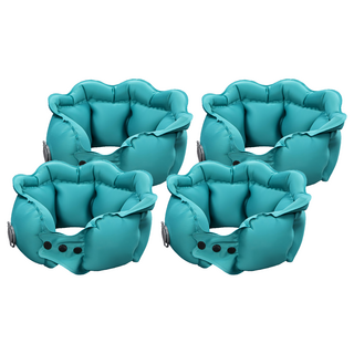 水晶絨充氣護頸枕, 綠色, 4個