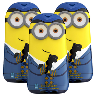 AIR-VAL 2合1沐浴洗髮精小小兵, 400ml, 3瓶