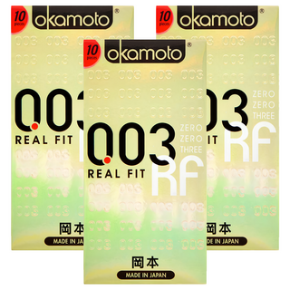 okamoto 岡本 003 REAL FIT 貼身極薄保險套 口徑52mm, 10入, 3盒