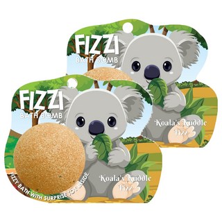 Saboo 泡沫沐浴球 KOALA'S KUDDLE FIZZ 無尾熊的咕咕叫聲 內附驚喜小公仔, 2顆, 100g