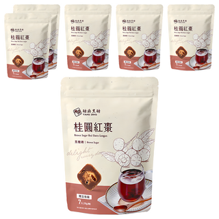 糖鼎 黑糖磚 桂圓紅棗 - 暖心滋養 隨時享受, 30g, 7顆, 6袋