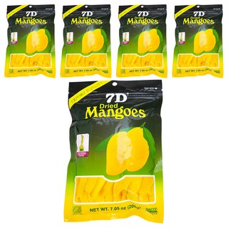 7D 芒果乾, 200g, 5包