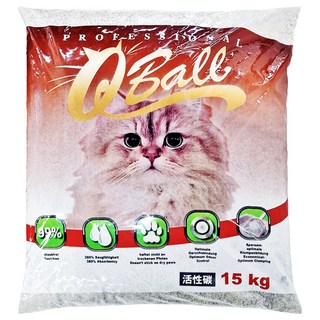 Q-Ball 凝結貓砂 380%吸水性 超低粉塵 活性碳, 15kg, 1包