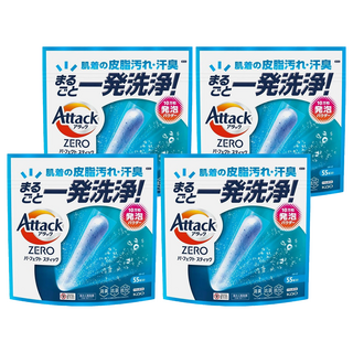Kao 花王 ATTACK ZERO極效洗衣霸, 55顆, 4袋