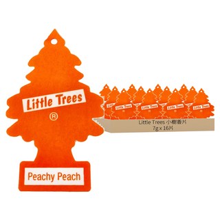 Little Trees 小樹香片 水蜜桃, 香味持久自然，聞起來清新, 成分符合認證，使用起來安心, 造型時髦可愛，掛起來輕巧, 7g, 16片