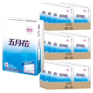 五月花 平版衛生紙 單層 300抽, 6包, 24袋