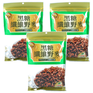 達人傳家 黑糖纖維野麥, 3個, 210g