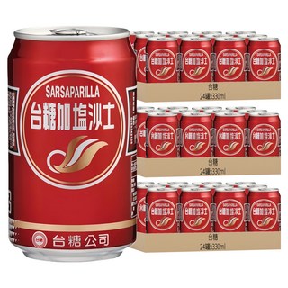 台糖 加鹽沙士 清涼解渴 泡沫細膩持久 24罐裝, 330ml, 72罐
