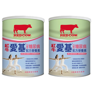 RED COW 紅牛 愛基均衡及糖尿病配方營養素, 含豐富膳食纖維, 添加三價鉻, 優質複合蛋白質, 900g, 2罐