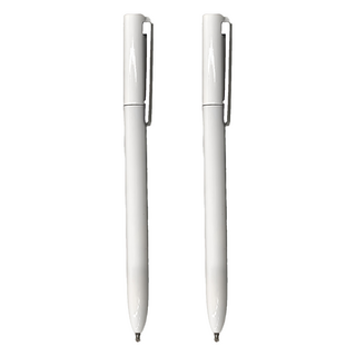 Suander.St 金屬典雅旋轉中性筆 - 城堡白, 黑色, 2支