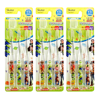 Skater 兒童牙刷 6-12歲, 玩具總動員 透明柄, 3支, 3組
