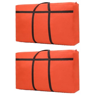 巨無霸加固防水耐重搬家袋 橙色 超大容量耐磨搬家收納袋, 2個