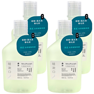 Shallop 刷樂 植漱口水 森淬, 400ml, 4瓶