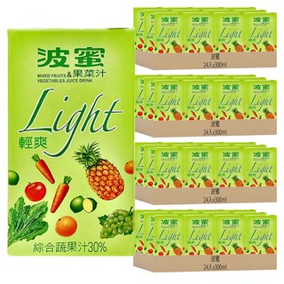 波蜜 清爽果菜汁, 300ml, 96入