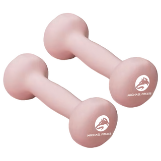 MICHAEL FITNESS 麥克健身 2kg 鑄鐵啞鈴, 環保材質 耐用抗摔, 2個